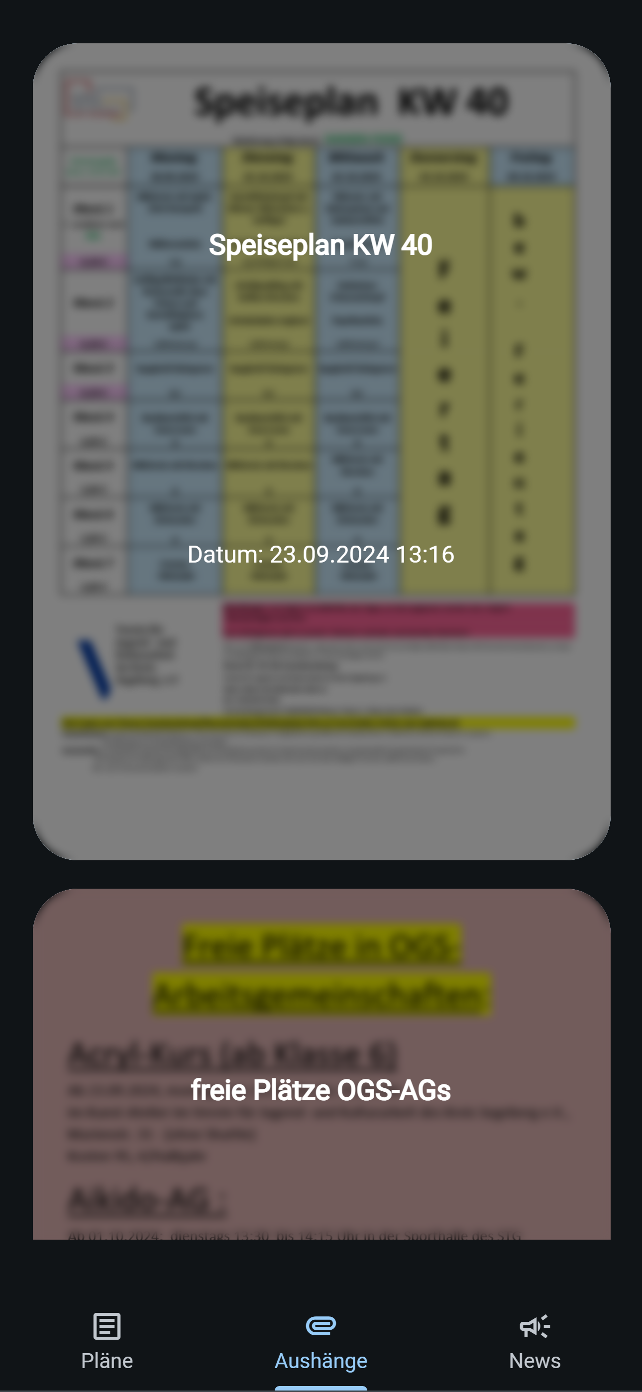 Dokumenten Tab Screenshot