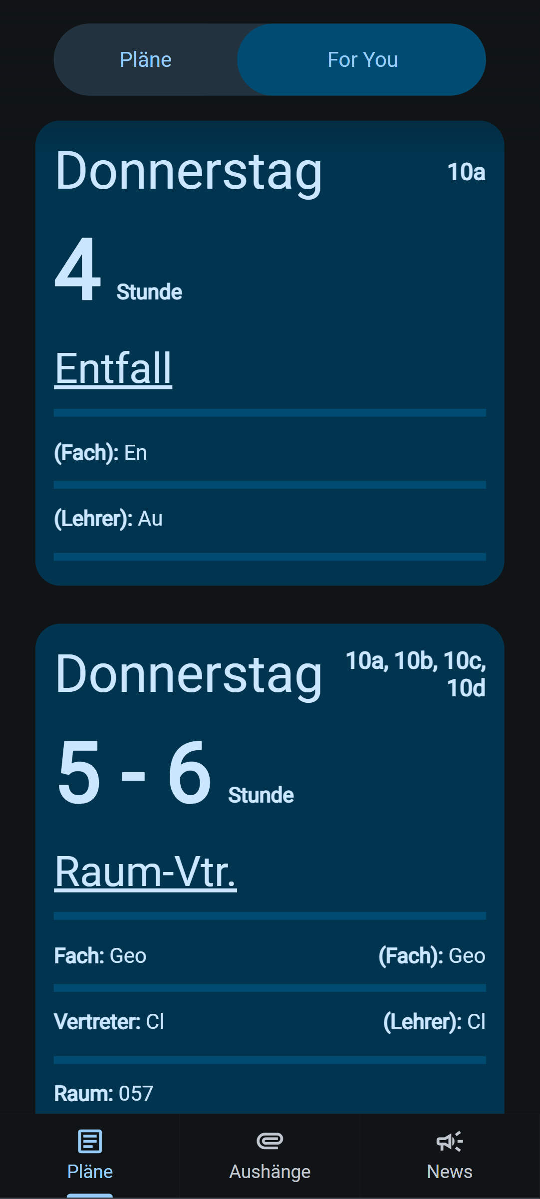 Startbildschirm Screenshot